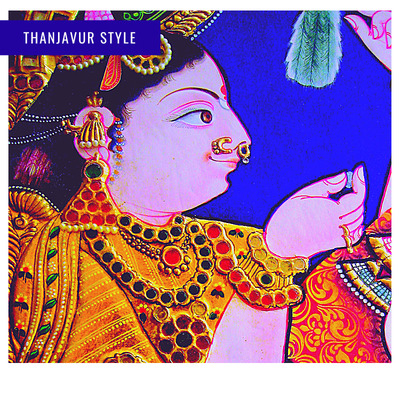 Sketching and embellishments – Thanjavur style